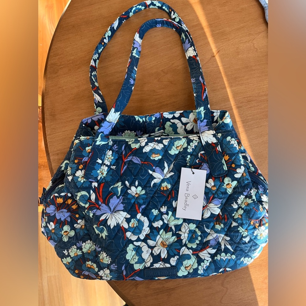 NWT Vera Bradley floral bursts triple compartment bag